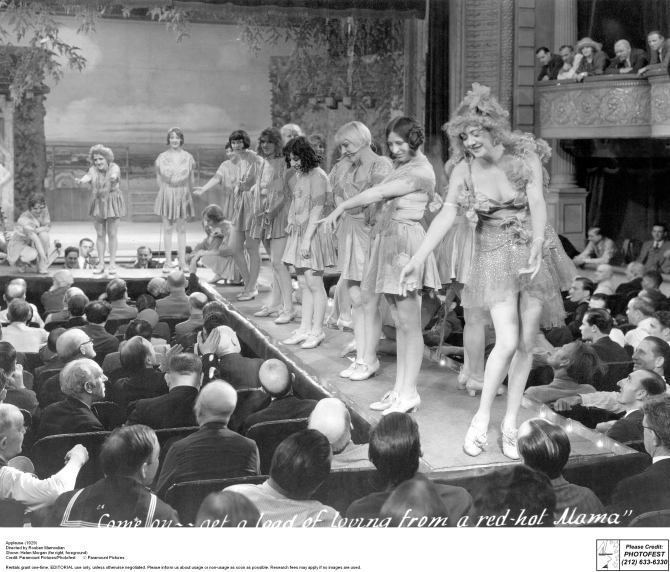 APPLAUSE (1929): Burlesque matron Helen Morgan (far right) titillates the crowd, but shocks her prim daughter.