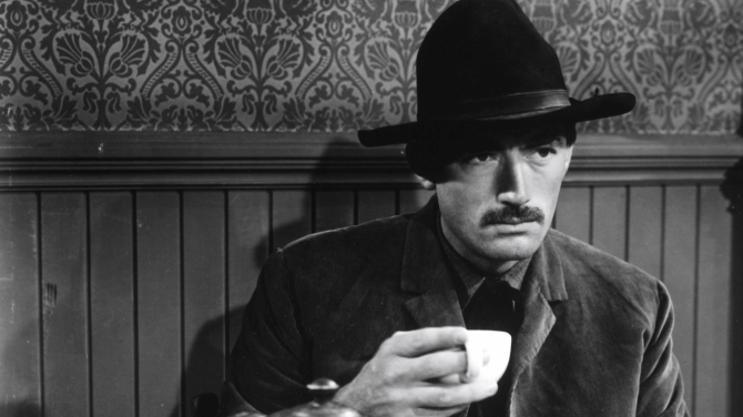 Black coffee and bullets: Gregory Peck in 1950's The Gunfighter .
